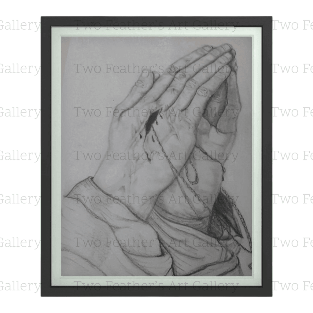 Graphite / Charcoal  " Praying Hand's Print