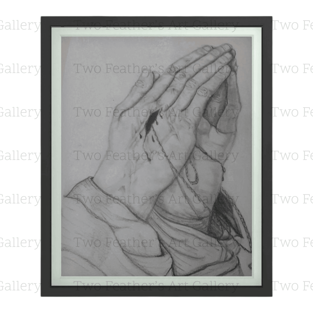 Graphite / Charcoal  " Praying Hand's Print