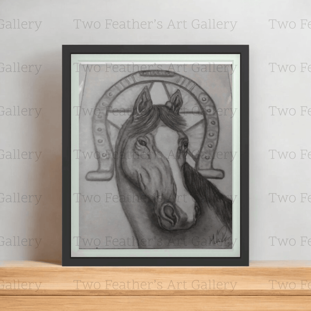 Graphite & Charcoal Horse Drawing