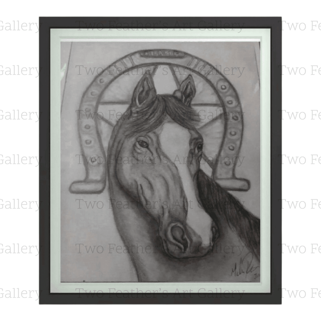 Graphite & Charcoal Horse Drawing