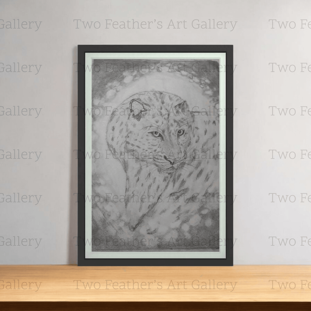 Graphite & Charcoal Drawing Of A Leopard