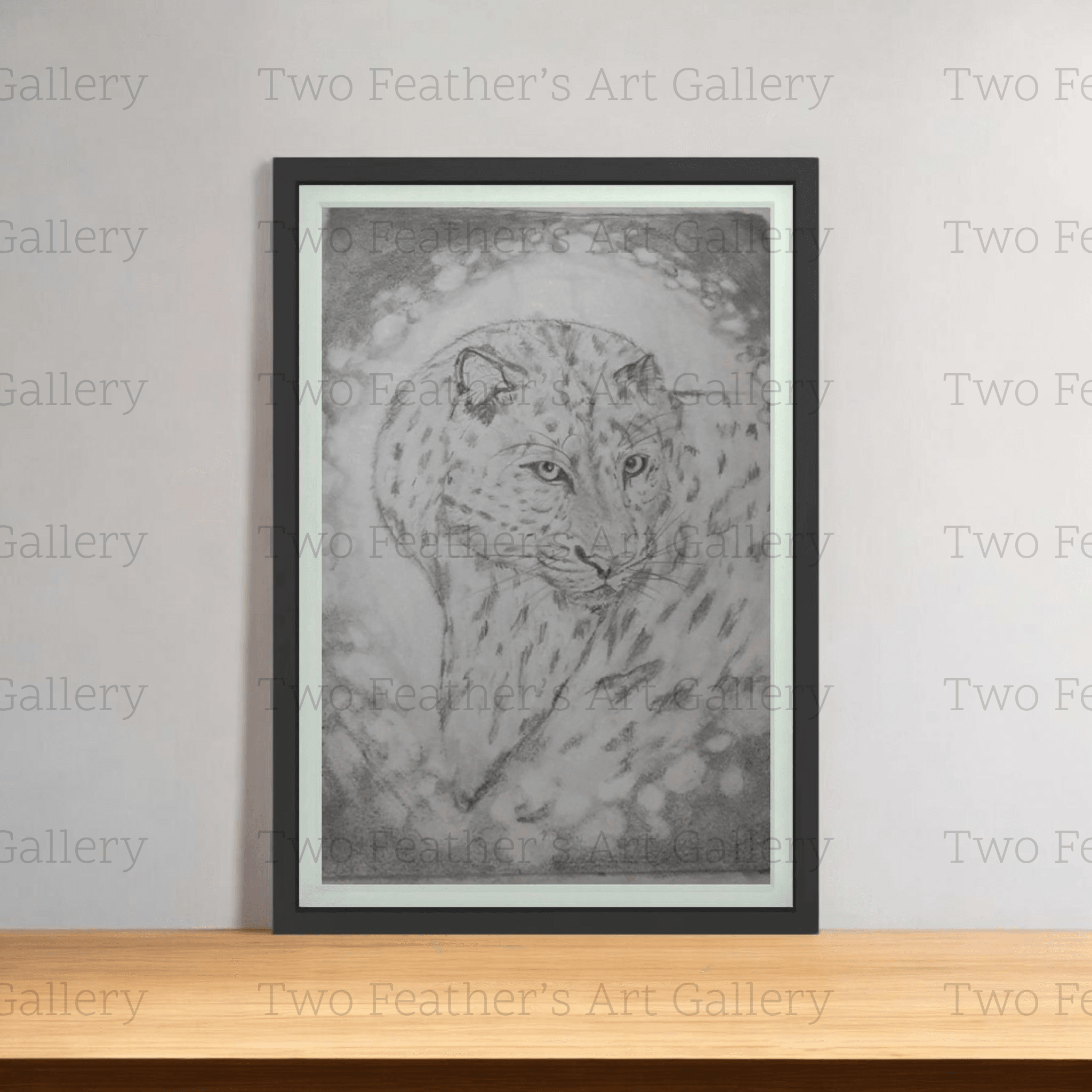 Graphite & Charcoal Drawing Of A Leopard